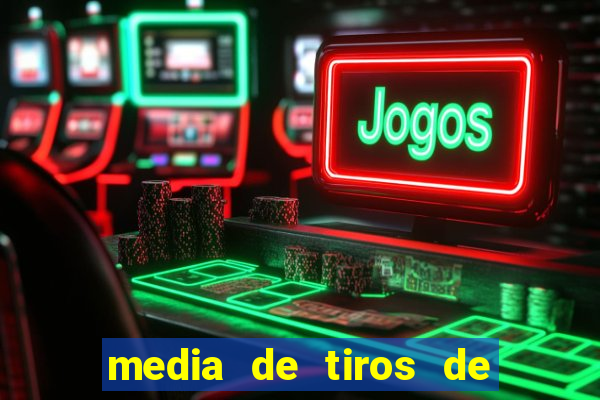 media de tiros de meta por jogo